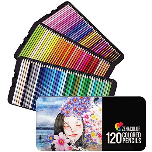 Zenacolor 120 Colored Pencils Set Color Pencils For Artists in Metal Case -  Professional Art Supplies Coloring Pencils… - Colored Pencils.net