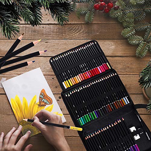 PANDAFLY 80 Pack Drawing Set Sketching Kit Pro Art Supplies with 3-Color