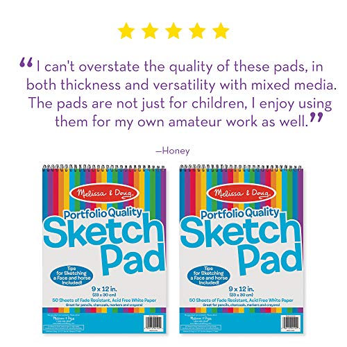 Buy Melissa & Doug Sketch Pad (9 x 12 inches) - 50 Sheets, 2-Pack - Kids  Drawing Paper, Drawing And Coloring Pad Art Supplies Online at  desertcartKUWAIT