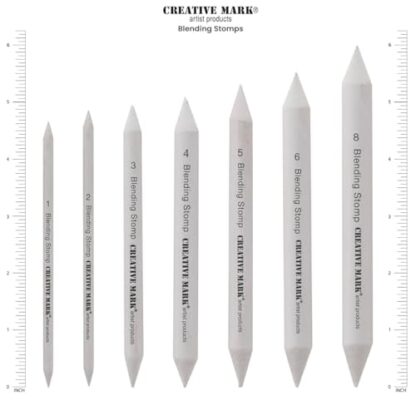 Creative Mark Blending Stumps - Solid Double-Ended Blending Stumps for Blending Charcoal, Pencils, Pastels, and More! - [Size # 2-12 Count] - Image 3