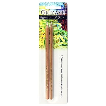 Grizaye Premium Burnisher Blender Colorless Pencil | 2-Pack for Drawing with Colored Pencil to Blend and Smooth Layers