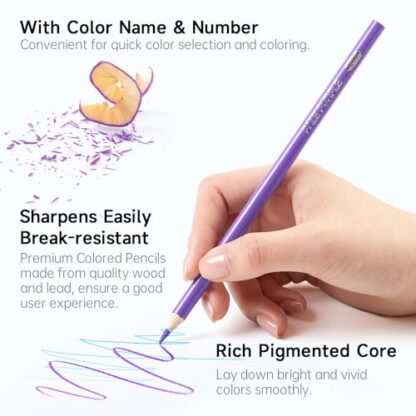 Shuttle Art Colouring Pencils, Soft Core Coloured Pencils Set for Adult Colouring Books Artist Drawing Sketching Crafting, Colouring Pencil for Adults Pack, Drawing Supplies for Artists - Image 4