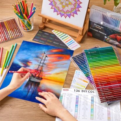 Shuttle Art Colouring Pencils, Soft Core Coloured Pencils Set for Adult Colouring Books Artist Drawing Sketching Crafting, Colouring Pencil for Adults Pack, Drawing Supplies for Artists - Image 9